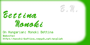 bettina monoki business card